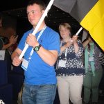 Young delegates from Germany_with flags at WDSC 2018 in Glasgow