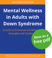 front page of the free pdf of the book Mental Wellness in Adults with Down syndrome